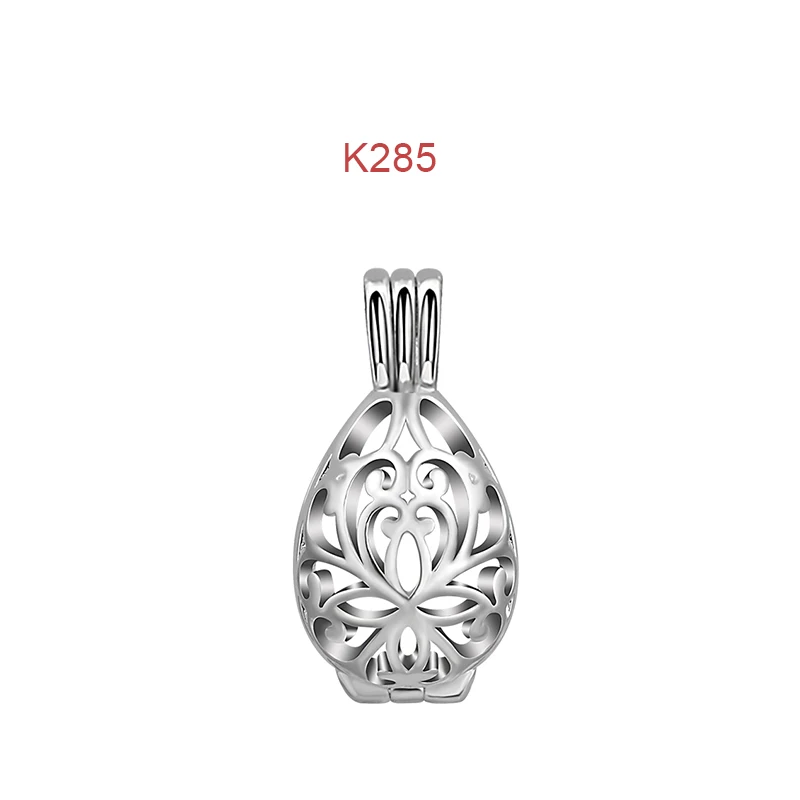 K285N08 EUDORA жемчужная клетка серебряный цвет медальон ароматерапия с парфюмом эфирное масло диффузор ожерелье 8 мм медальон кулон для DIY ювелирных изделий - Окраска металла: K285N08