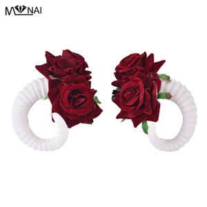 Готическая Лолита овечьи уши рога KC головной убор аксессуары для волос вечевечерние Cos рога заколка для волос Роза стимпанк