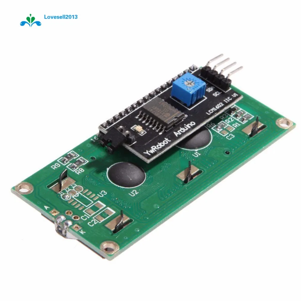 1Pcs Blue Display IIC I2C TWI SP I Serial Interface 1602 16X2 Character LCD Module | Электроника