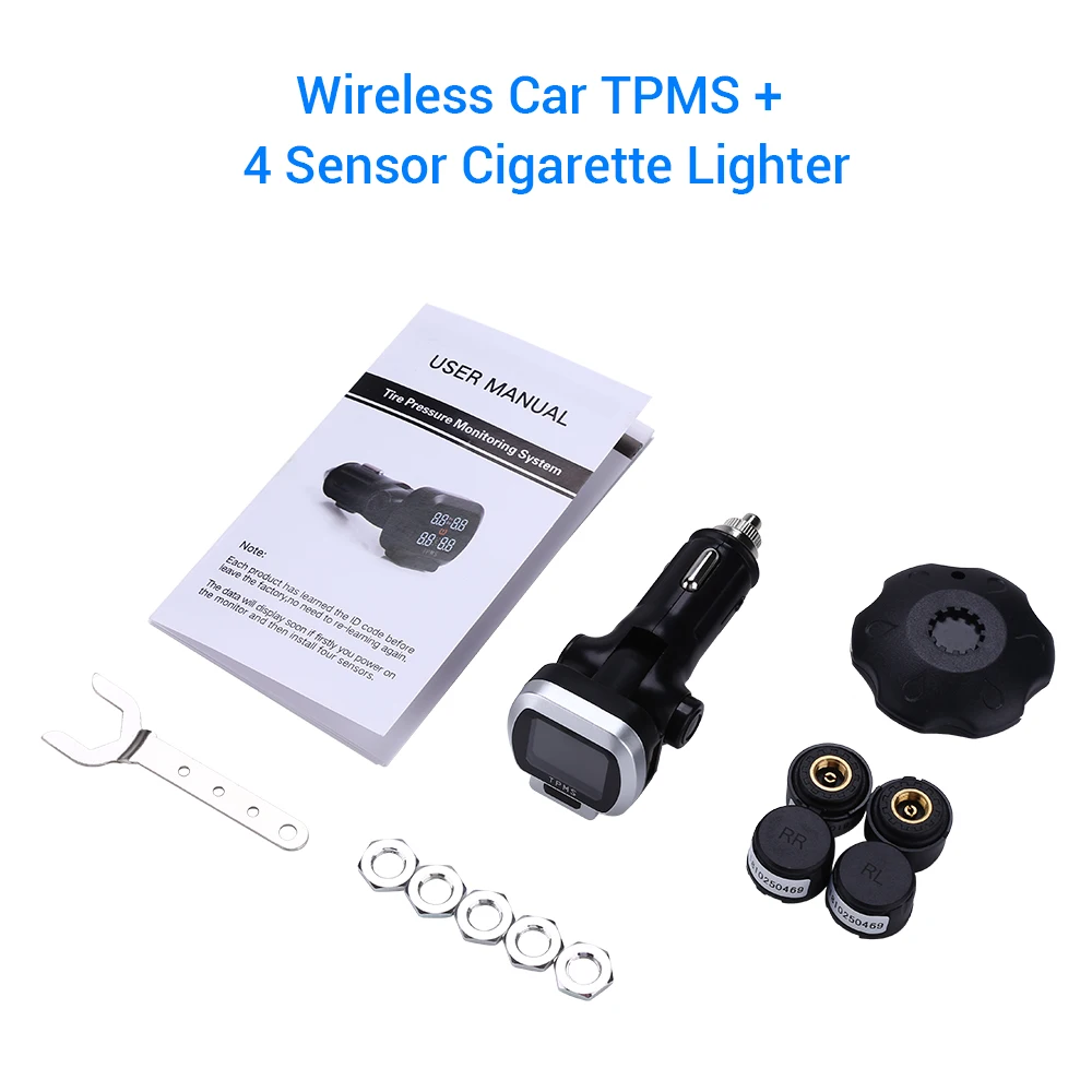 Умный автомобиль TPMS система контроля давления в шинах прикуриватель цифровой