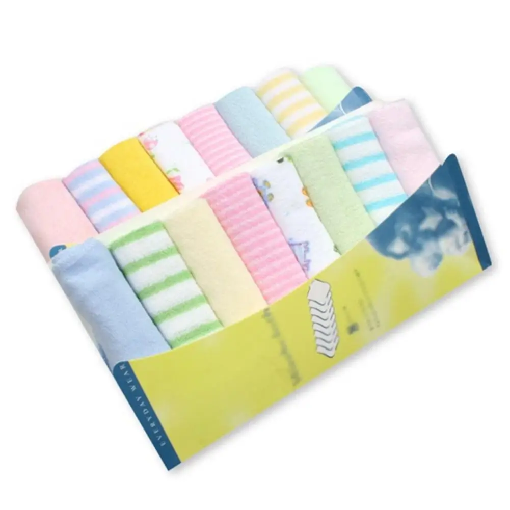 8pcs/Set Baby Feeding Towel Nursing Towels Face Cleaning Bibs Handkerchief Washcloth Random Color | Мать и ребенок