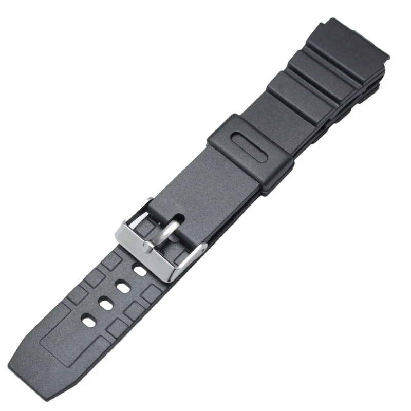 18mm 20mm 22mm Watchband Black Rubber Sport Wrist Men Silicone Military Diving Watch Strap Band For casio g-shock Accessories