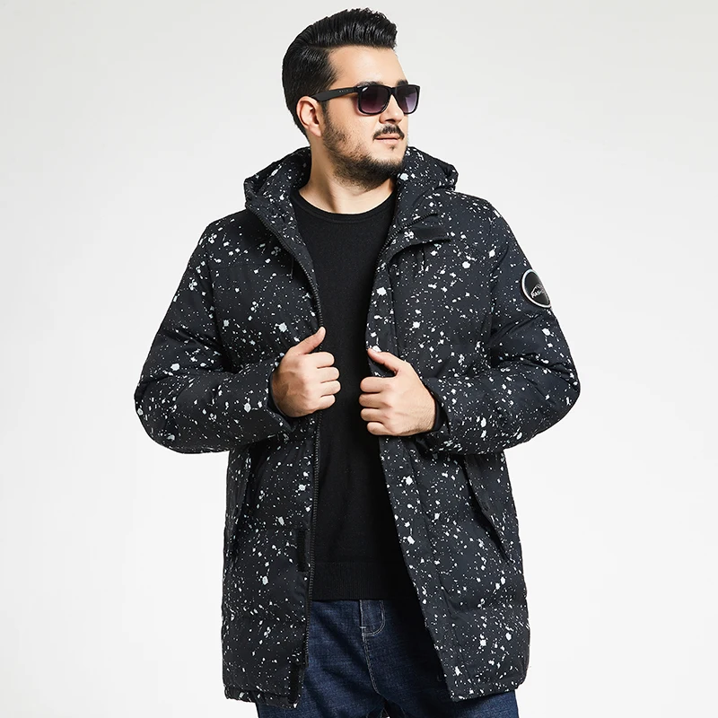 Новинка 2018 большой размер 8XL 7XL парка Мужская зимняя длинная куртка Толстая с