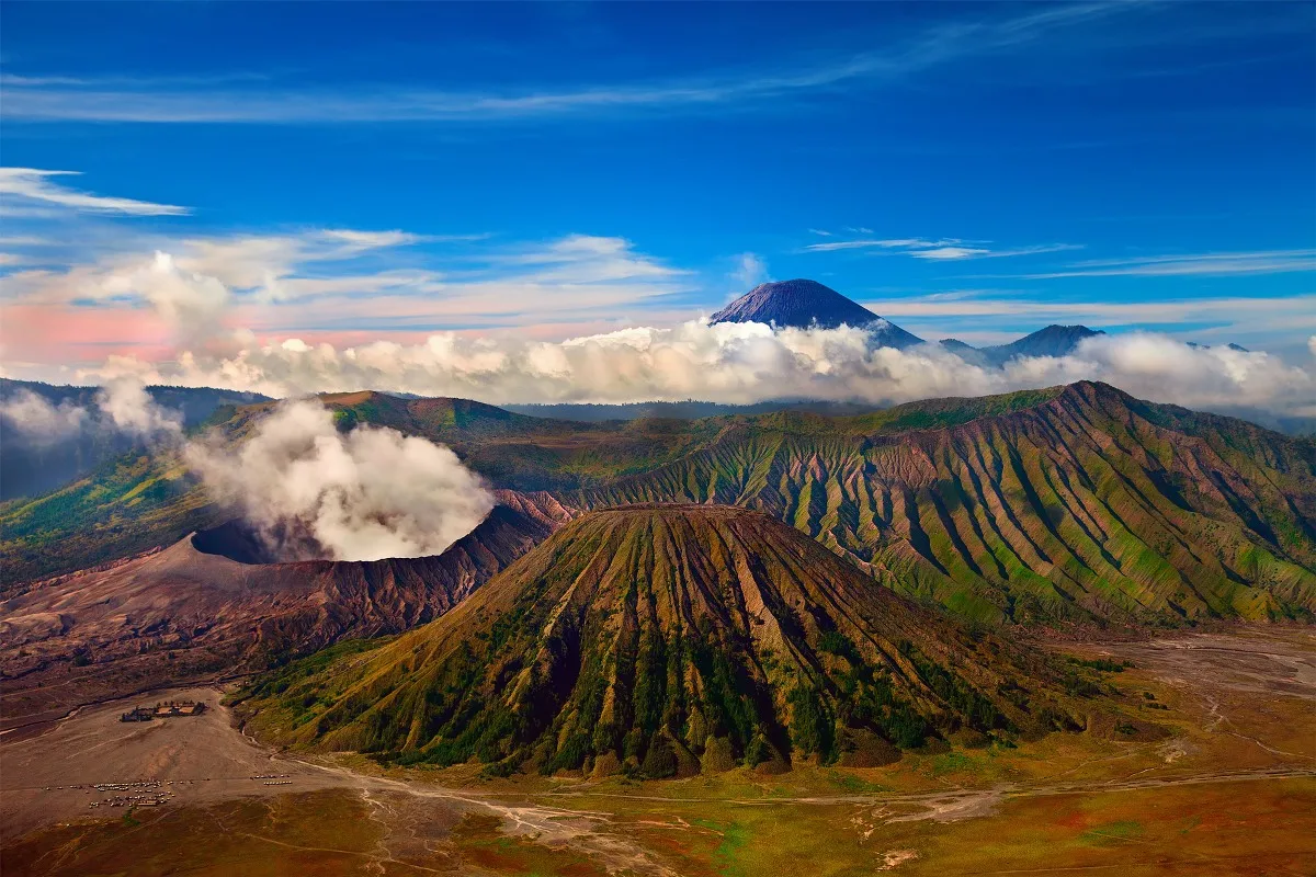 Индонезия Jawa Caldera Tengger пейзаж 212PFJ тканевый постер на заказ (доступны рамки) для