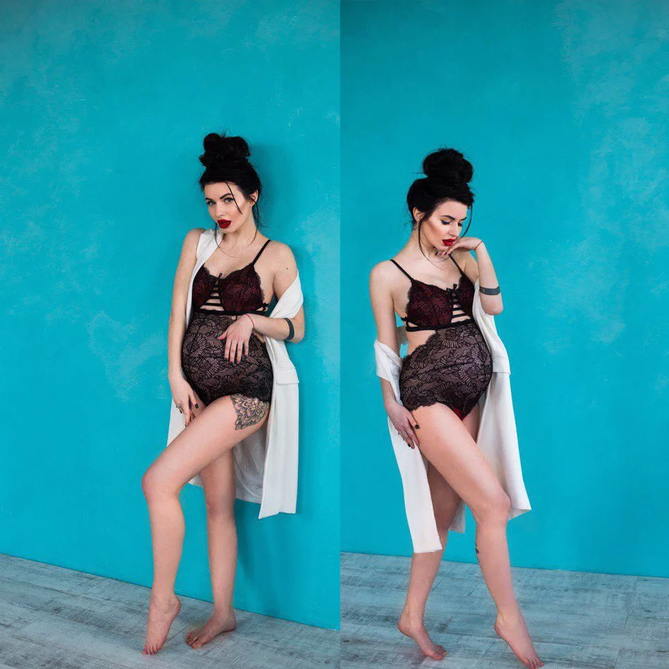 Пикантная Пижама для беременных женщин комбинезон кружевное нижнее белье