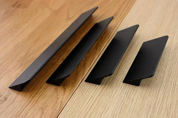 2.5 &quot3.75&quot 5 &quot6.3&quot Черный ручки комода Тянет Дверные ручки/Современные Кухня
