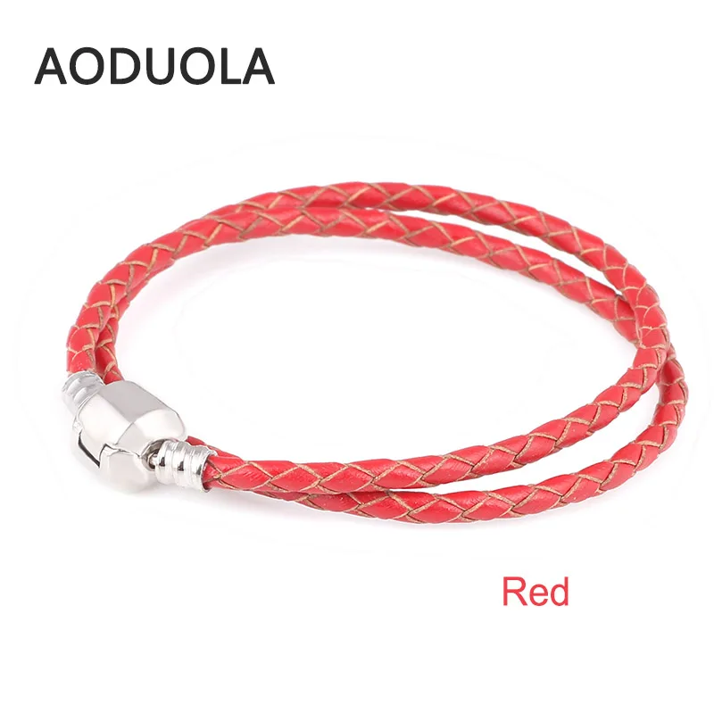 Цепочка из натуральной кожи для браслета сделай сам зажимы серебряного цвета