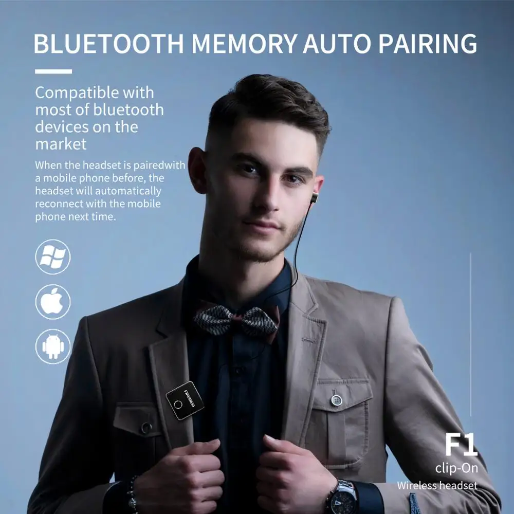 Fineblue F1 Роскошный беспроводной бизнес Bluetooth 5 0 гарнитура Спорт драйвер наушники