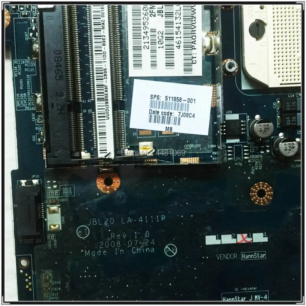 488238 001 511858 аккумулятор большой емкости для HP DV4 материнская плата JBL20 LA 4111P 100%