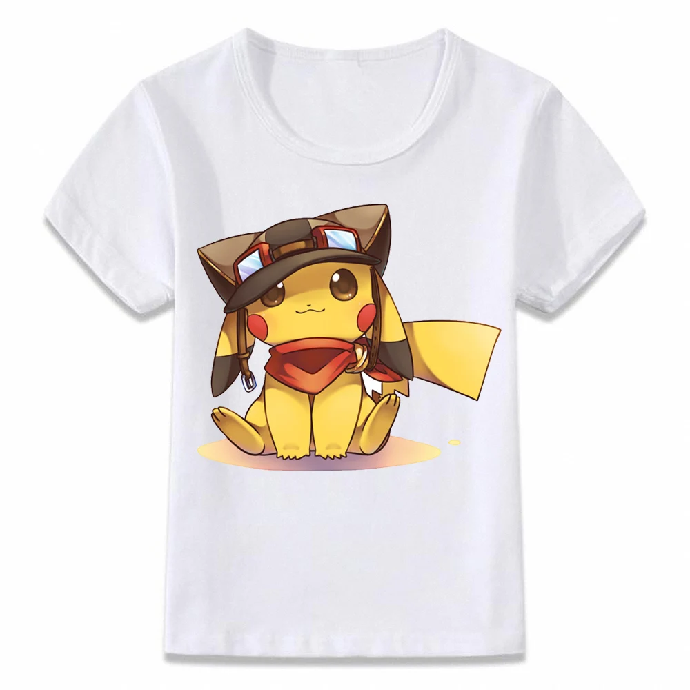 oal009e Kids Clothes T Shirt Matryoshka Pikachu Evolution Pichu Pokemon T-shirt for Boys and Girls Shirts Tee oal009 - Цвет: oal009e