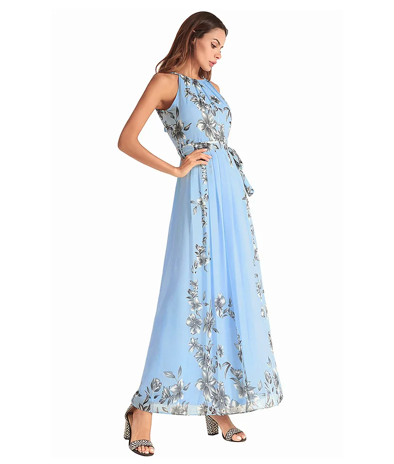 Новые шифоновые платья длинные праздничные пляжные большие размеры женские для