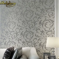 beibehang papel de parede 3d luxury european modern leaf wallpaper for walls 3 d mural wallpapers roll silver golden wall paper