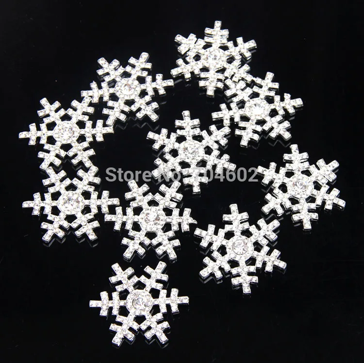 Бесплатная доставка 29*29 мм Снежинка горный хрусталь Кнопка плоская задняя