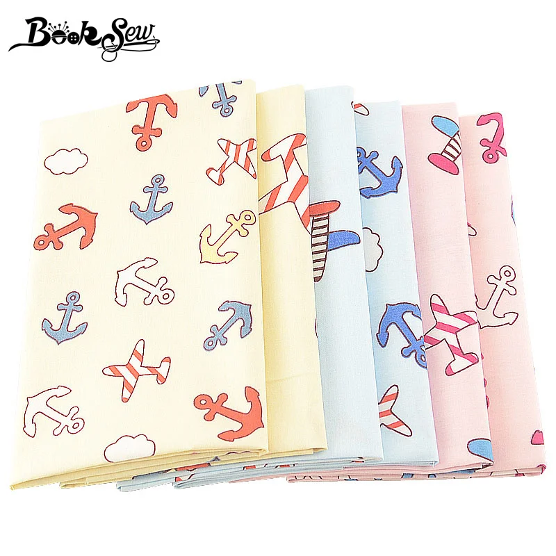 Booksew 100% хлопок саржевая ткань 6 шт./лот 40 см x 50 домашний текстиль Детские простыни