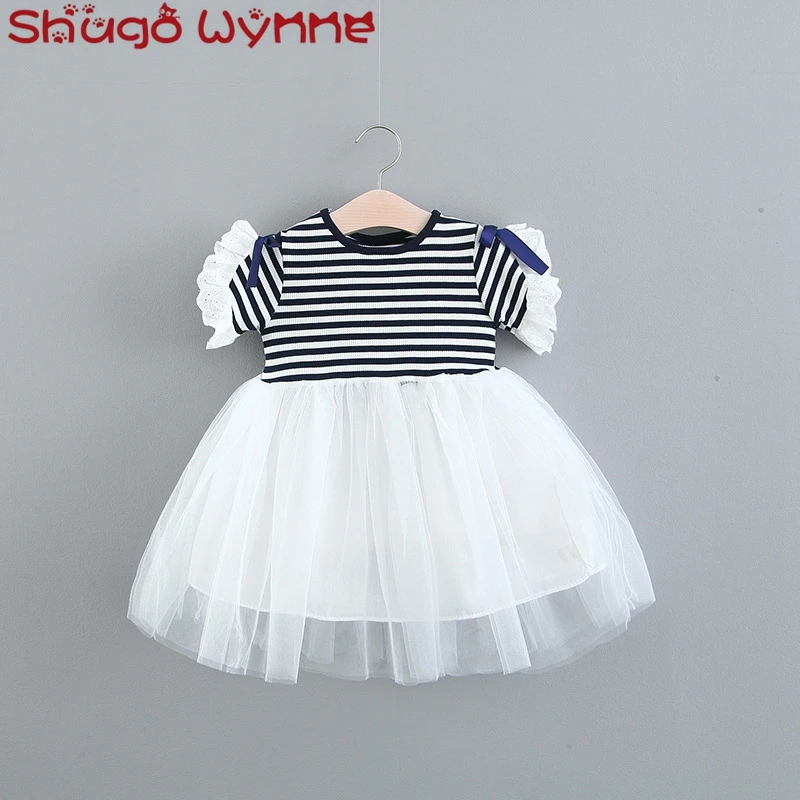 2019 летние кружевные вечерние платья пачки принцессы в полоску с короткими