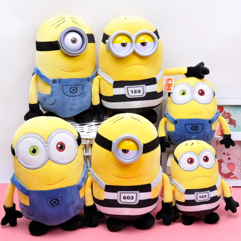 30cm Kawaii Minions Stuffed Soft Plush Toys Dave Stewart with 3D Eyes Despicable Me 3 Dolls for Children | Игрушки и хобби