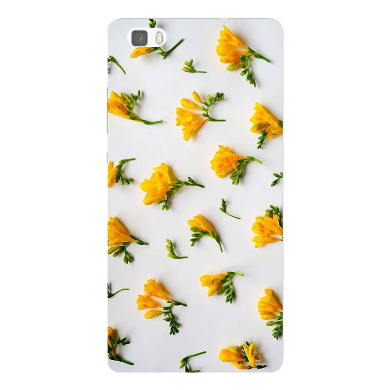 Case for Huawei Ascend P8 Back Cover Flower Original Hard Plastic Printed Cat Animal Phone | Мобильные телефоны и