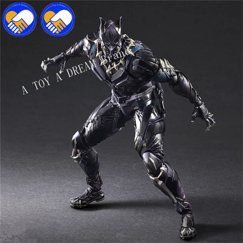 Play Arts Kai PA TChalla Черная пантера супер герой Железный человек PA 27 см ПВХ фигурка куклы игрушки Детский подарок Brinquedos 3 версии