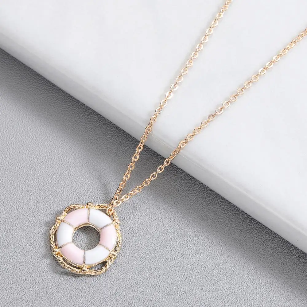 Чандлер 1 шт. круглый кулон в виде счастливого камня ожерелье цепочка чокер