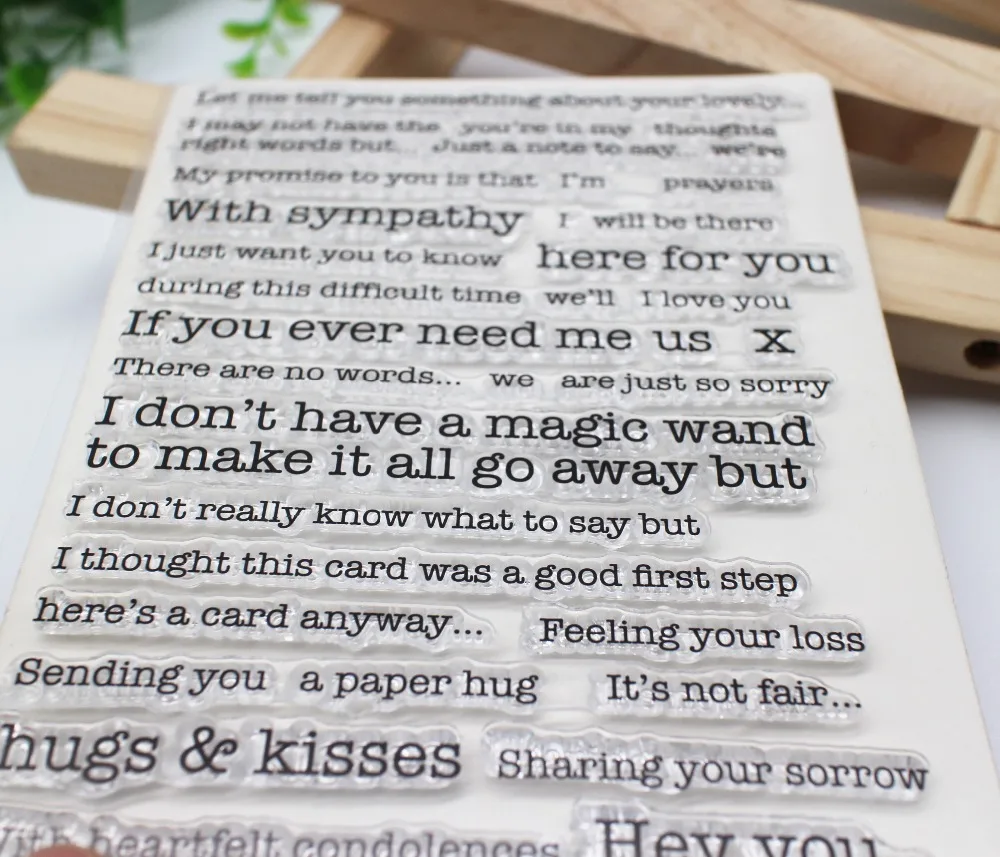Прозрачные штампы с надписью Love story/Sentences для скрапбукинга фотоальбома карточек