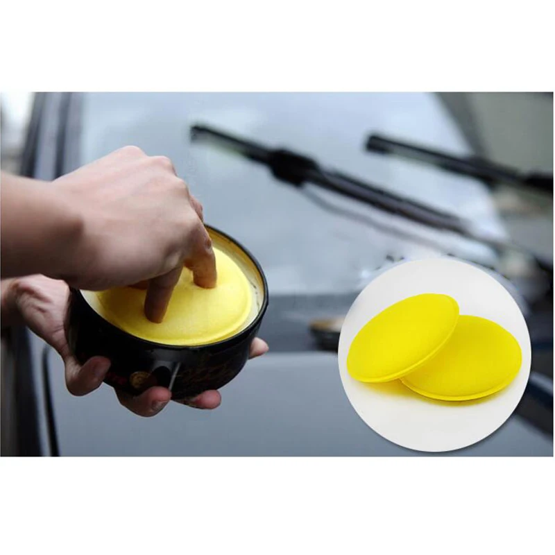 

2pcs a lot Waxing Polish Wax Foam Sponge Applicator Pads For Clean Cars Vehicle Glass Accessories Car-styling