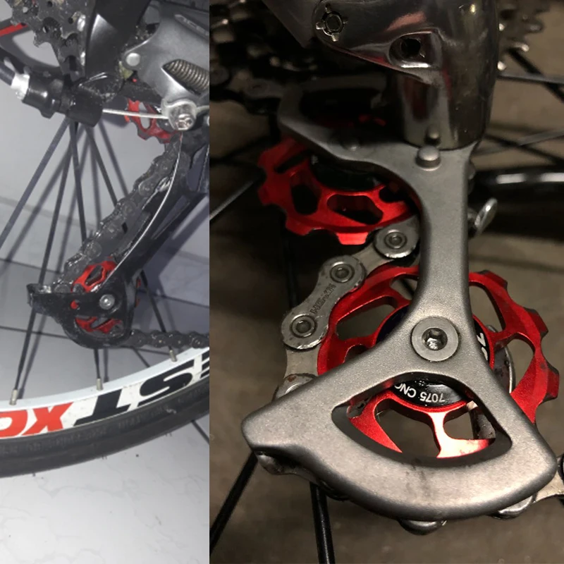Zacro 11T MTB велосипедный задний переключатель Jockey колеса из нержавеющей стали подшипник шкив AL7075 CNC дорожный велосипед направляющий ролик направляющий 4 мм 5 мм 6 мм
