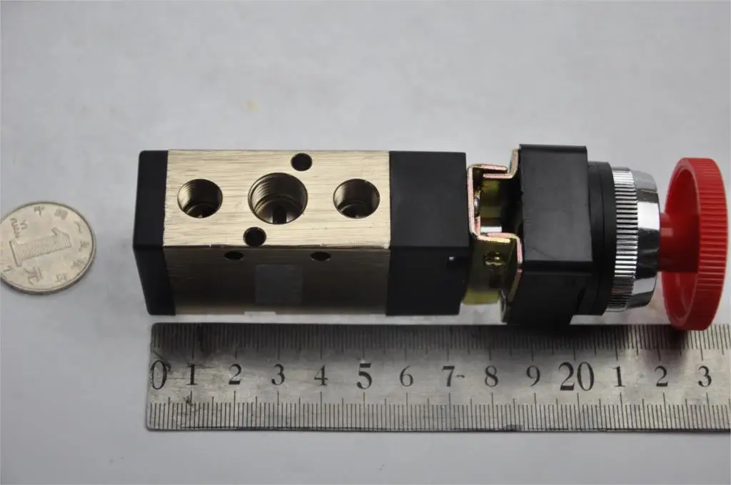 SNS pneumatic air mechanical valve MV-10 1/4'ɻSPT hand control push button 2/5 way | Обустройство дома