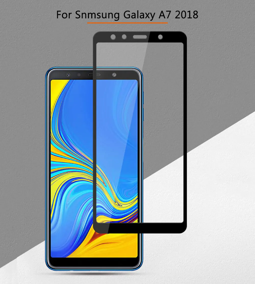 Стекло для samsung Galaxy A7, закаленное стекло, полное покрытие, клеевая пленка для экрана, протектор для Galaxy A7, закаленное стекло