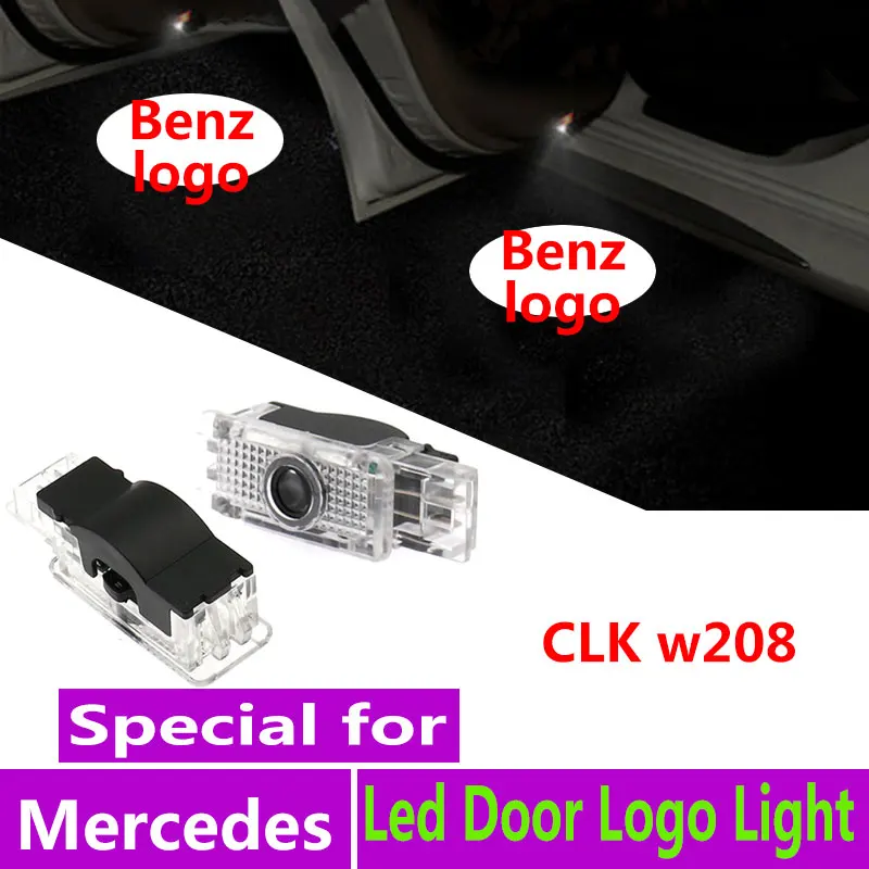 2X для Mercedes Benz CLK class W208 240 350 200k 280 светодиодный автомобильный логотип свет