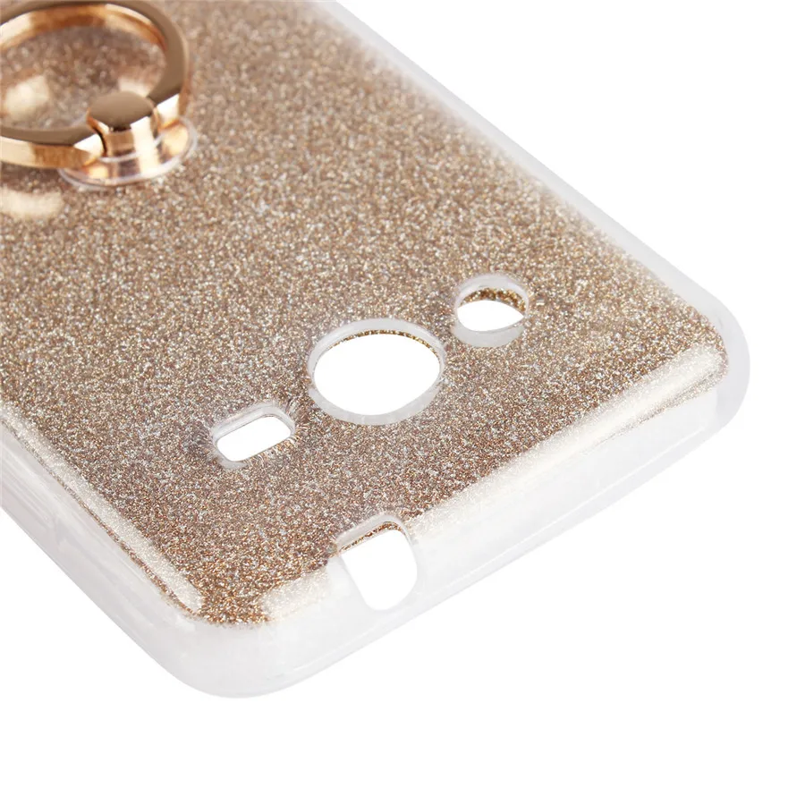 Флэш-порошок ТПУ Мягкая силиконовая с кольцо чехол для телефона задняя крышка