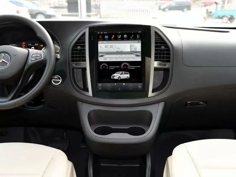 Автомобильный dvd плеер с вертикальным экраном 12 1 дюйма в стиле tesla android 9 0 для Mercedes