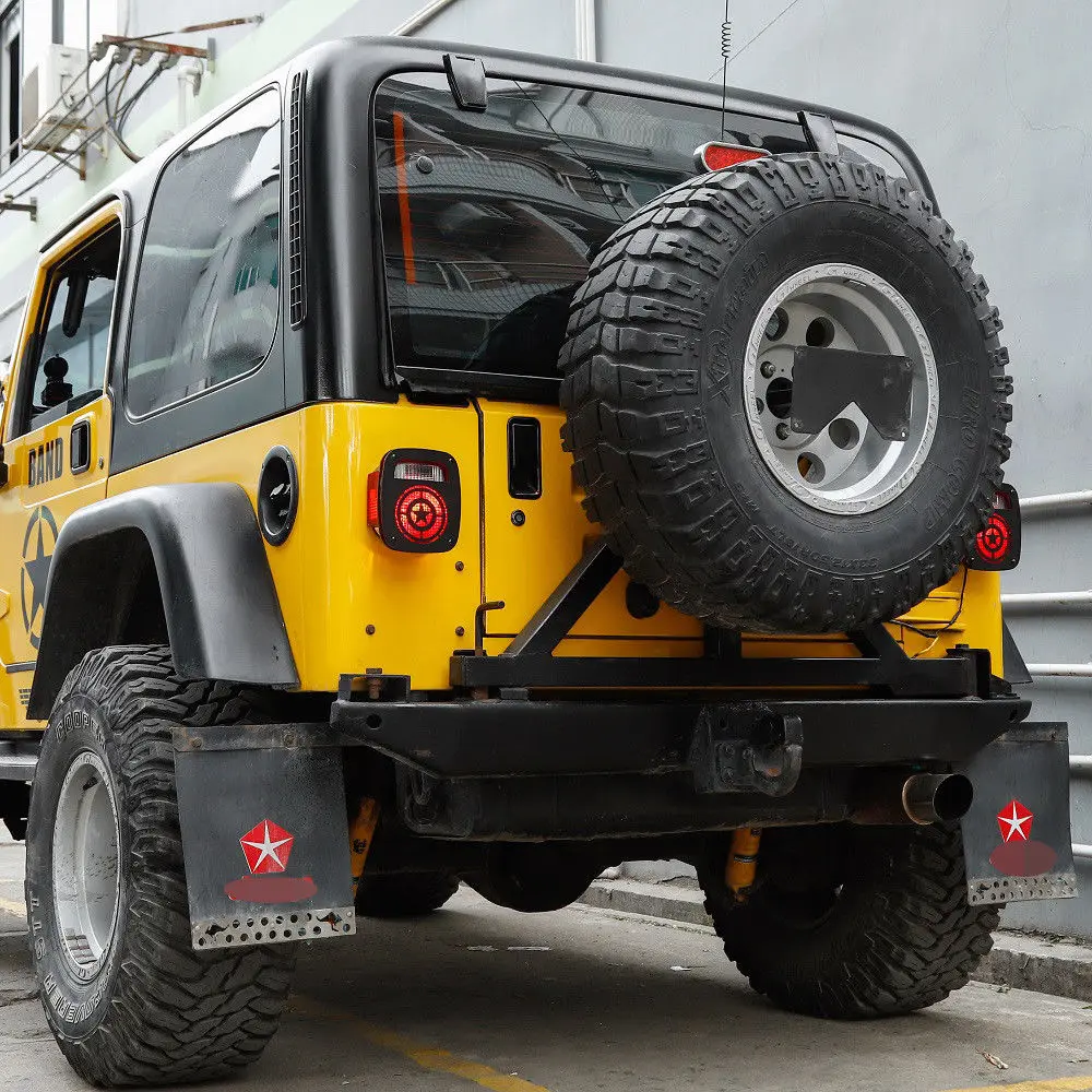 Черная защита для заднего фонаря Jeep Wrangler YJ TJ LJ 1985 2006|Абажуры| |