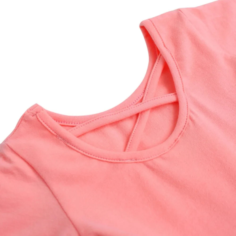 Baby Toddler Girl Short Sleeve Solid Color Casual Dress Summer Girls Dresses Newest | Детская одежда и обувь