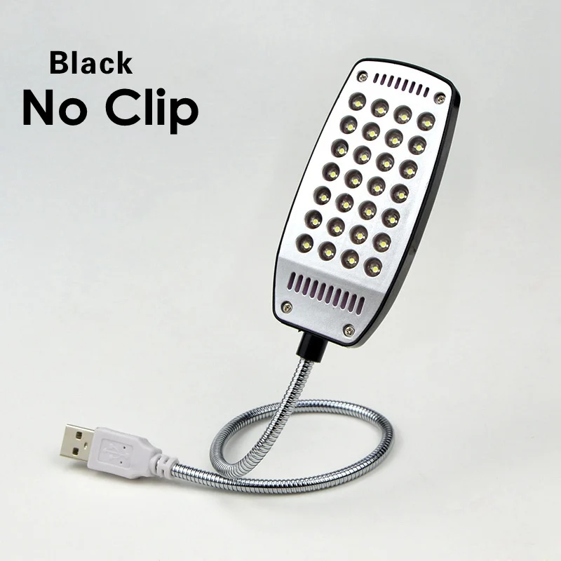 No Clip Black USB power настольные лампы гибкий светодиодный светильник с зажимом на стол для студентов, Обучающие лампы, прикроватный ночник с выключателем USB светодиодный светильник - Цвет корпуса: No Clip Black