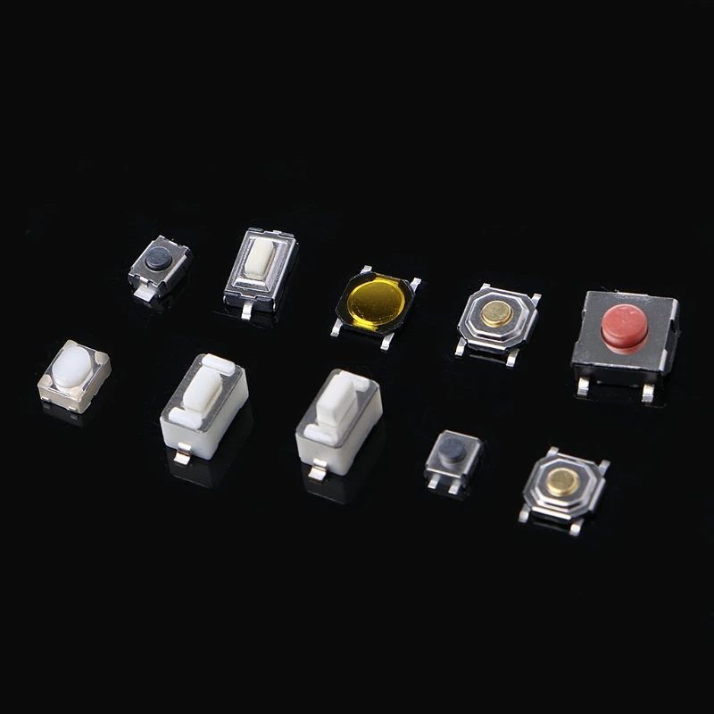 

500 Pcs/set 10 Value Momentary Tactile Push Button Switch Mini Micro PCB