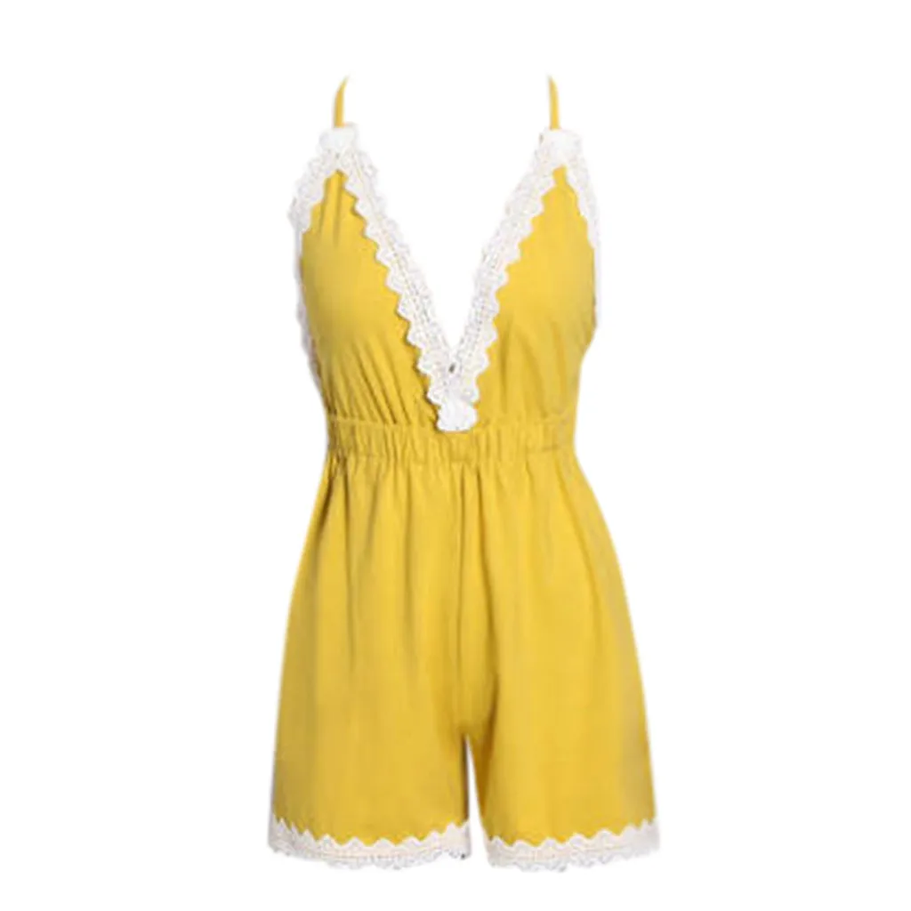 Летний женский кружевной топ с открытой спиной однотонные пляжные шорты