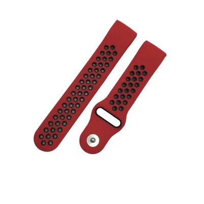 Red-Black S Подходит для fitbit charge3 Двухцветный силиконовый сменный ремешок дышащий - Цвет ремешка: Red-Black S