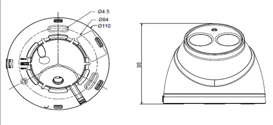 Цена оптовой продажи 1mp IP Камера IPC HDW1020C Водонепроницаемый IP67 Smart H.264 ИК 50 м