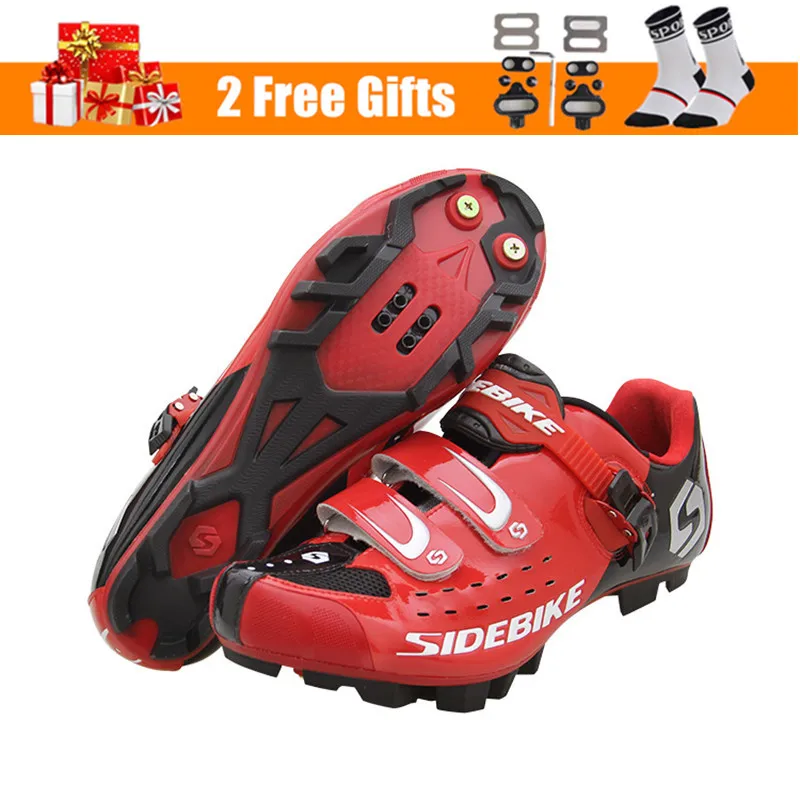 SIDEBIKE Pro/Мужская обувь для горного велосипеда, обувь для велоспорта MTB, самофиксирующаяся обувь для езды на велосипеде с сетчатыми отверстиями и липучкой