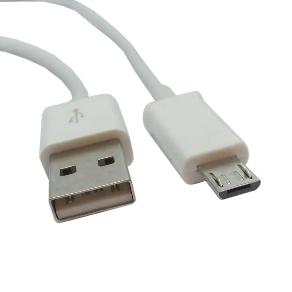 Длинный 9 мм Разъем Белый/Черный Micro USB кабель для передачи данных Samsung Huawei HTC