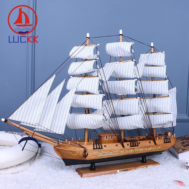 Деревянная модель корабля LUCKK 80 см бурливуд парусная лодка игрушки изысканное