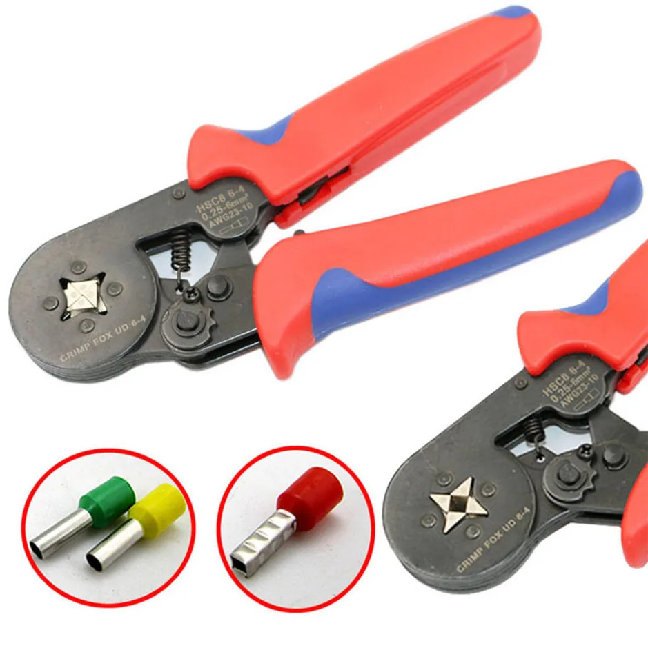 

Multi-use 0.25-10mm HSC8 6-4 Self-adjusting Crimping Plier for Cable End Sleeves Ferrules Crimping Tool Wire Stripper