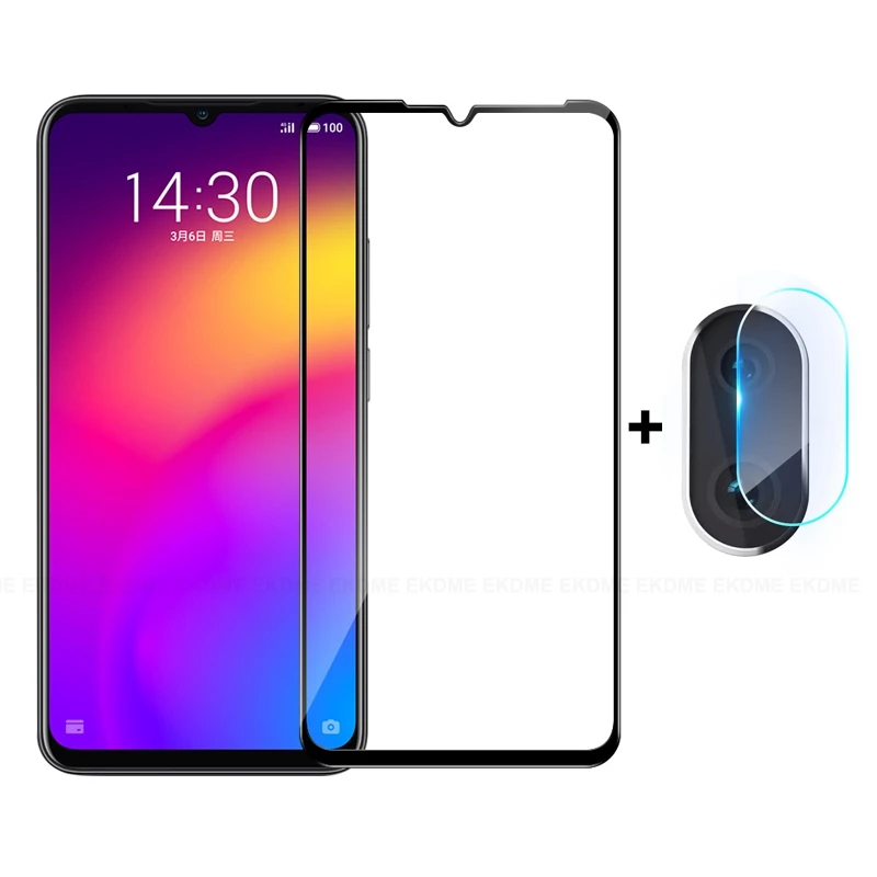 2 in 1 Glass 2 в 1 полное покрытие из закаленного стекла для Meizu Note 9 6," Защитная пленка для объектива камеры Note9 Meizu9 Note 6,2 дюймов Защитная пленка для экрана - Цвет: 2 in 1 Glass