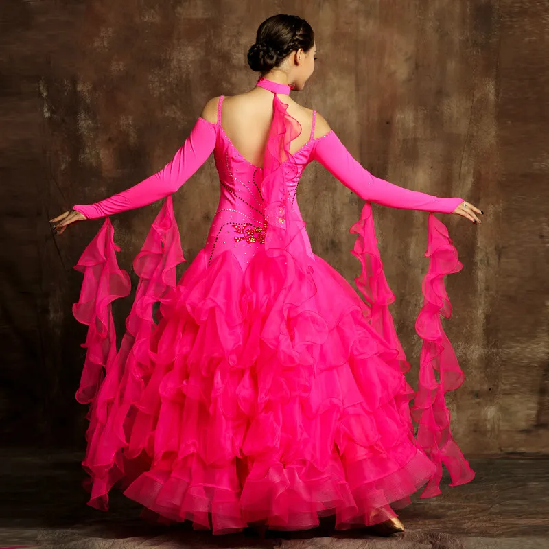 Luxury Modern Dance Costumes Female International Standard Ballroom Costume Dress Flamenco Skirts for Performance 18 | Тематическая