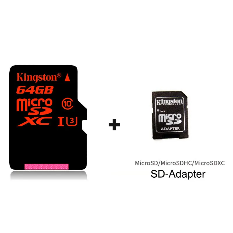 SDCA3-64G-SDadapter Kingston micro SD 32 Гб 64 Гб 128 Гб HD память MicroSD тахограф Экшн-камера беспилотный монитор TF карты для UAV GoPro камера карта - Емкость: SDCA3-64G-SDadapter