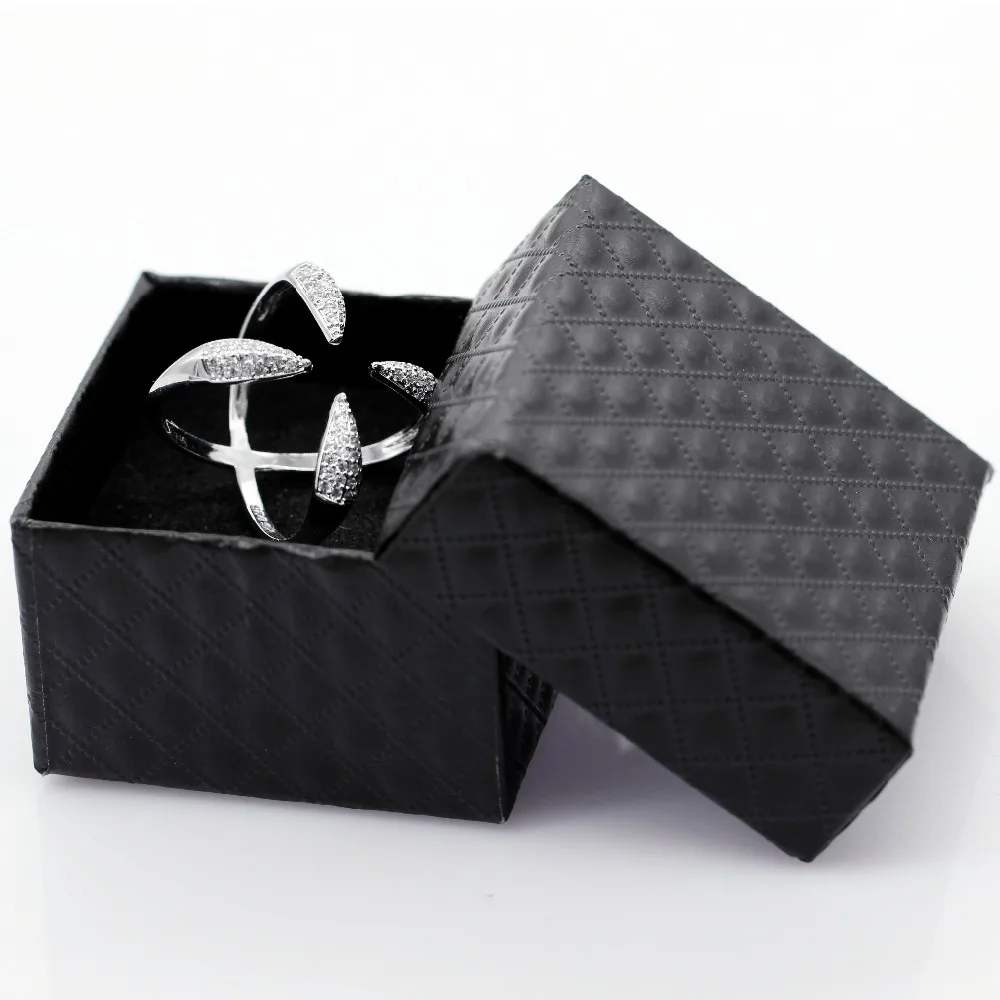 Американский запас Uloveido модный кубический цирконий X Ring 4 когти свободный размер