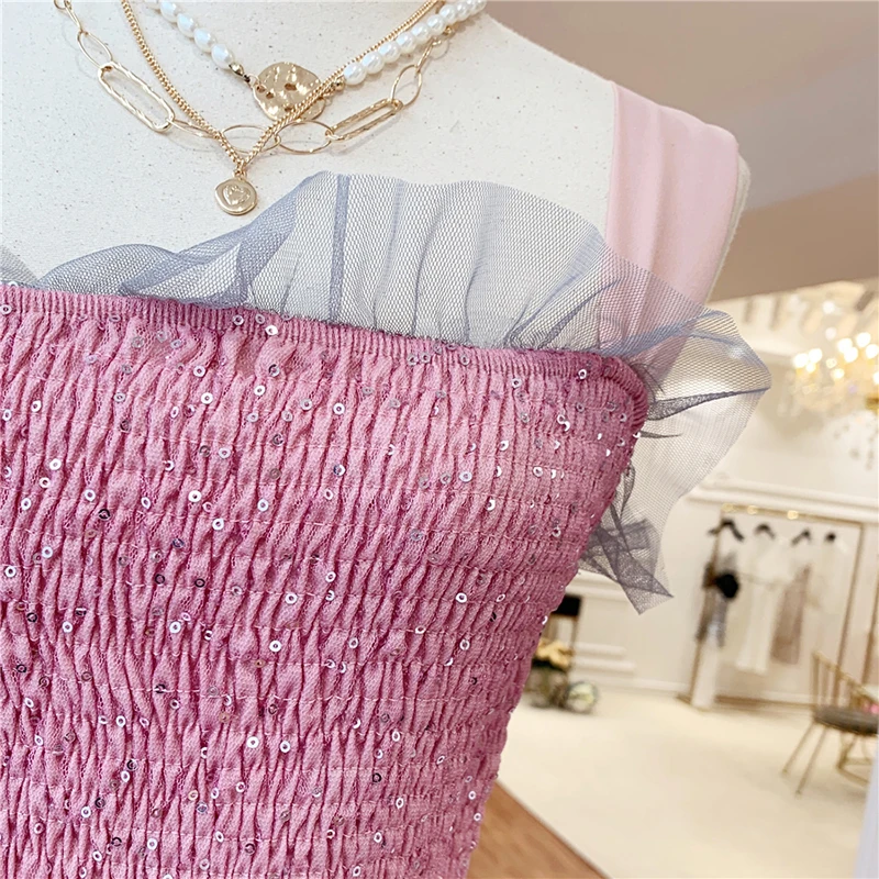 HIGH STREET Новая мода 2020 дизайнерское подиумное платье женские спагетти ремень с