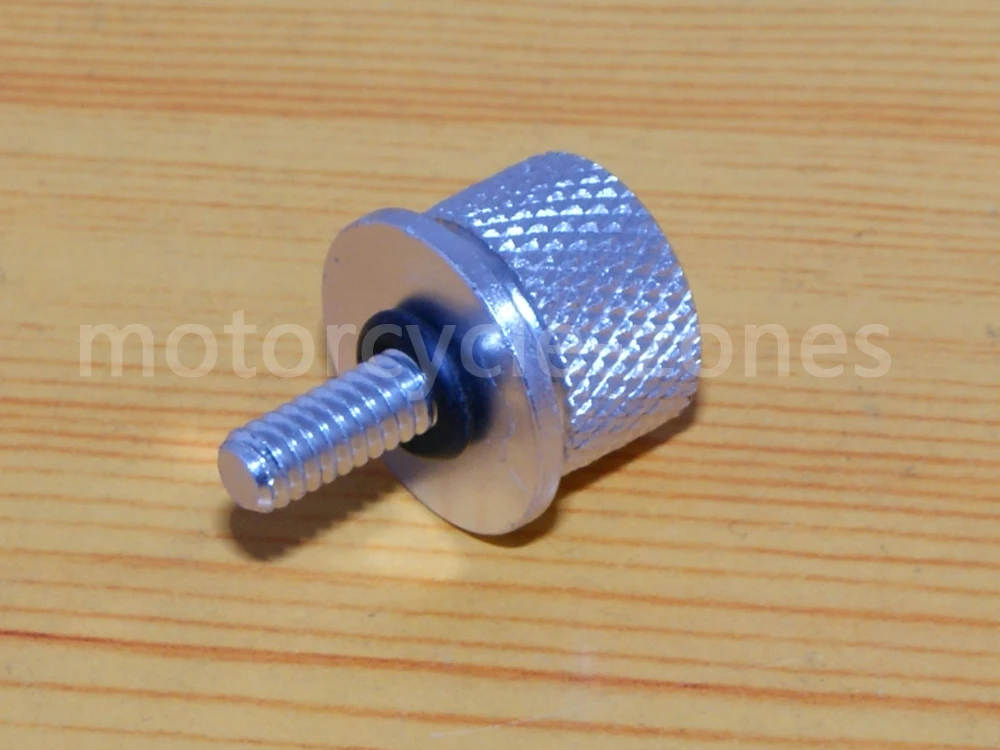 Алюминий в байкерском стиле черного цвета и хром 1/4 ''Knurled сзади шуруп