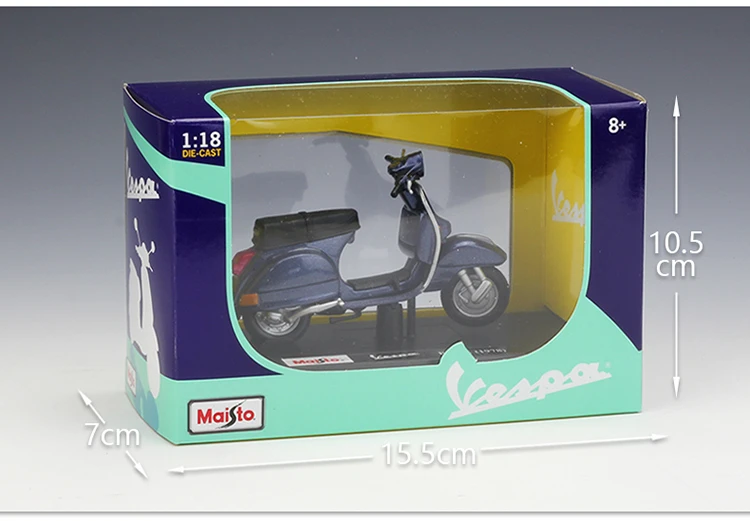 Коллекционная модель мотоцикла Maisto 1/18 PIAGGIO Vespa игрушка для детей подарок на день