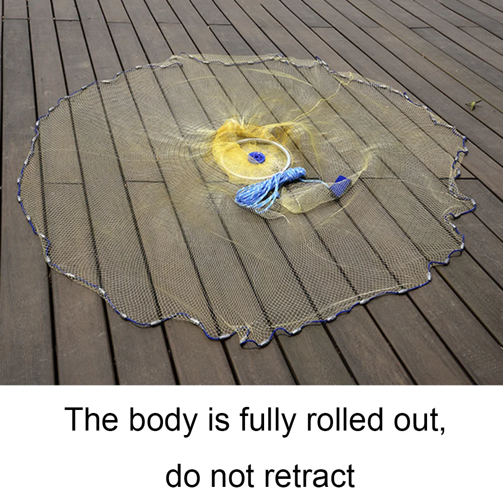 Рыболовная сеть из нейлона 4 фута Мононить для ручного забрасывания складная